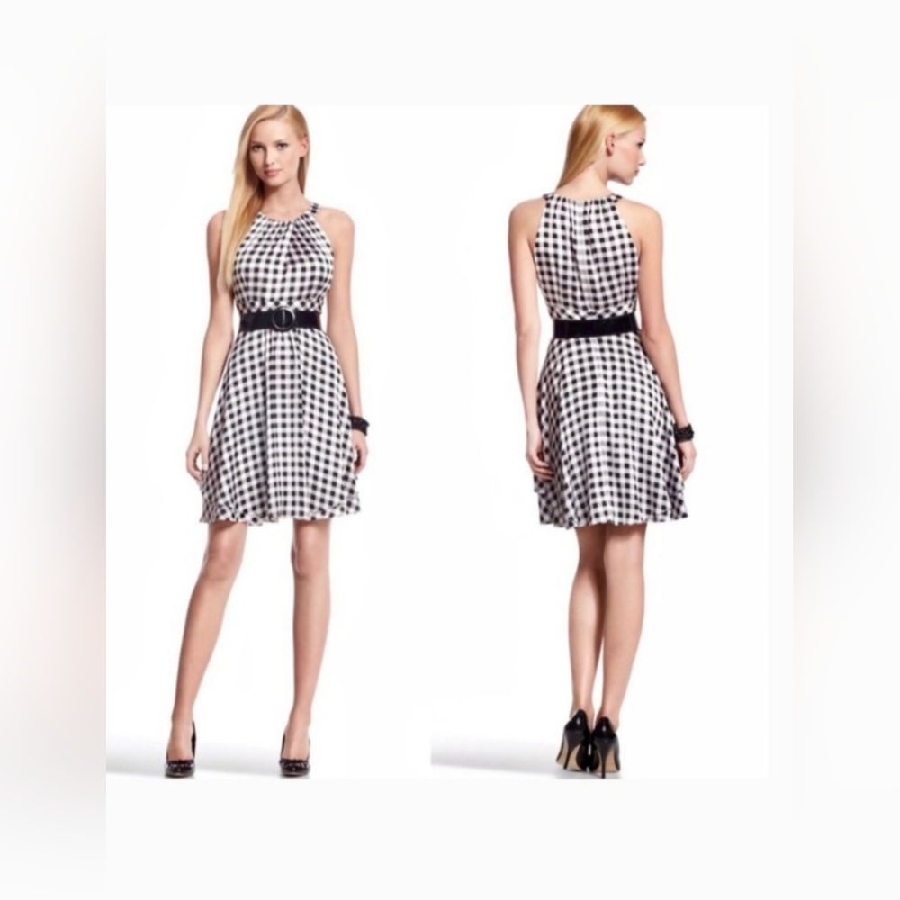 White House Black Market Checkered Casual Dress